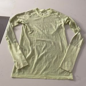 Chartreuse long sleeved fitted shirt